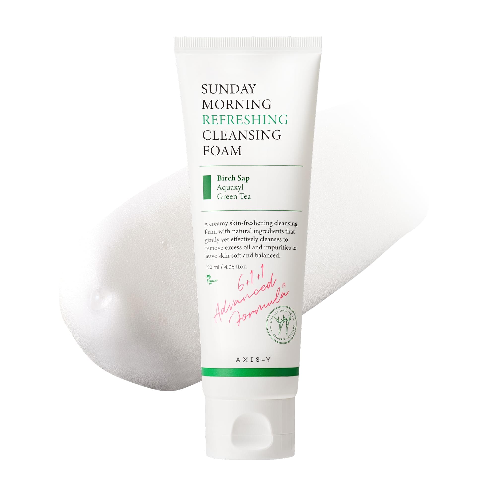 Axis-Y Sunday Morning Refreshing Cleansing Foam โ pH-Balanced Face Wash for Sensitive & Oily Skin 120ml