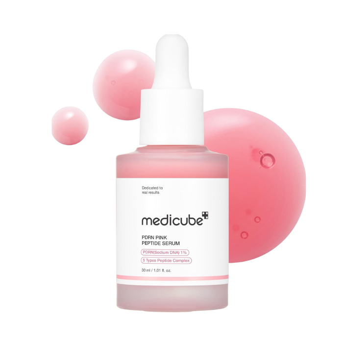 Medicube PDRN Pink Peptide Glow Serum, Anti-Aging, Elasticity Boost and Brightening, 30ml
